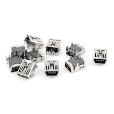 10PCS 5-Pin SMT Surface Mounted Devices Mini USB Female Socket Jack Connector
