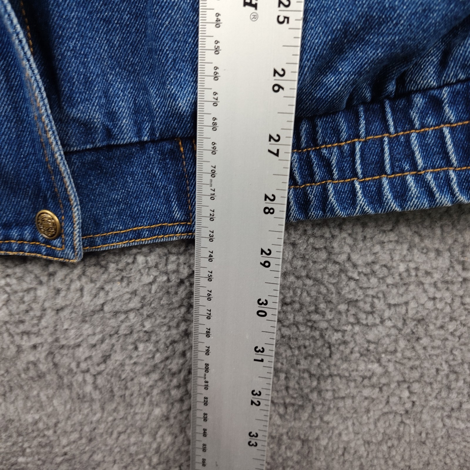 VTG 80s Current Seen Denim Jacket Patchwork Tapes… - image 3