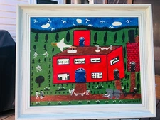 Louisiana Outsider Folk Artist Acrylic Painting by "Chief Wiley"16x20