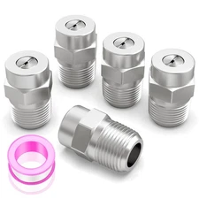 30 Degree Surface Cleaner Tips, 1/4 Inch NPT Male, 2.5 Orifice, 4000 PSI Thre...