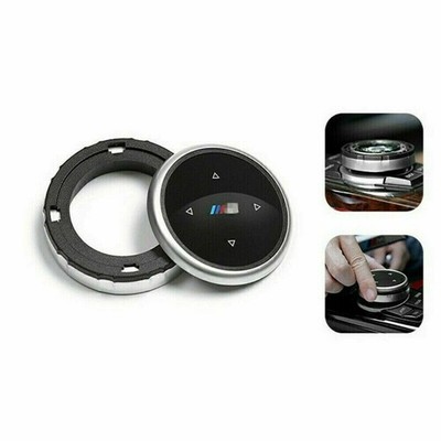 Silber Kleine Multimedia-Knopfabdeckung IDRIVE-Taste M /// für BMW F10 F20 F30