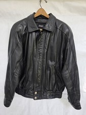 Wilsons Vintage Black Leather Jacket Mens Med...