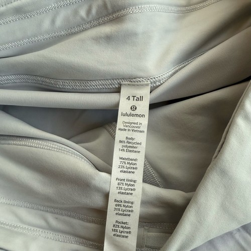Gonna Lululemon Pace Rival taglia 4 alta nuova senza etichetta gonna bianca con pantaloncini running - Foto 9 di 11