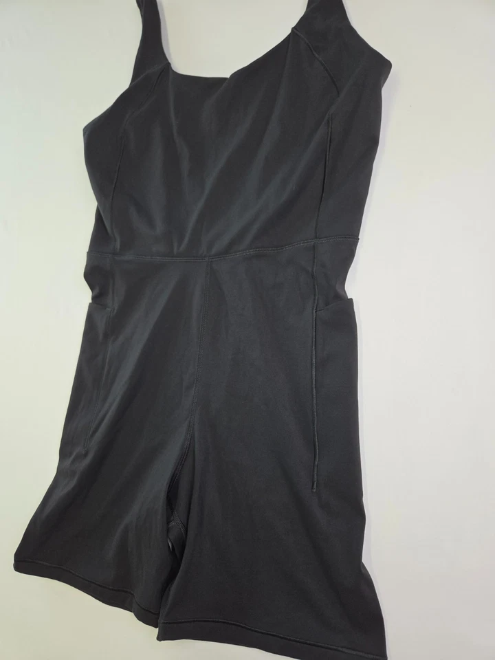 Calia Inspire Womens Pure Black 5" Short Athletic Bodysuit Size M Built In Bra - Image 4 of 4