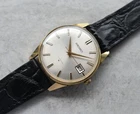 November 1971 Vintage Seiko Men's Gold Watch Mechanical Silver Dial Leather