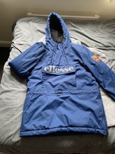 Ellesse Mayla 1/4 Zip Blue Jacket With Big Pouch Size Medium