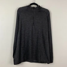 Lululemon Hoodie Mens XL Gray Space Dye 1/4 Zip Performance Pullover Shirt