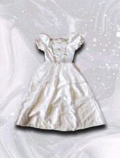 White Princess Dress Costume Gown for Girls Halloween Cosplay 6-8 Years Old