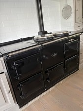 Black 4 Oven Aga (Oil) Plus Warming Plates