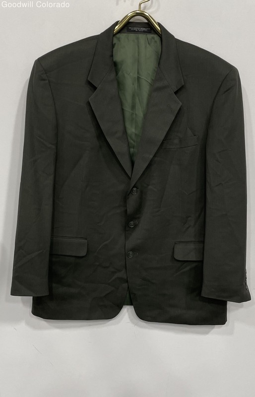 Golden Fil Mens Green Pockets Long Sleeve Single-Breasted Formal Suit Jacket