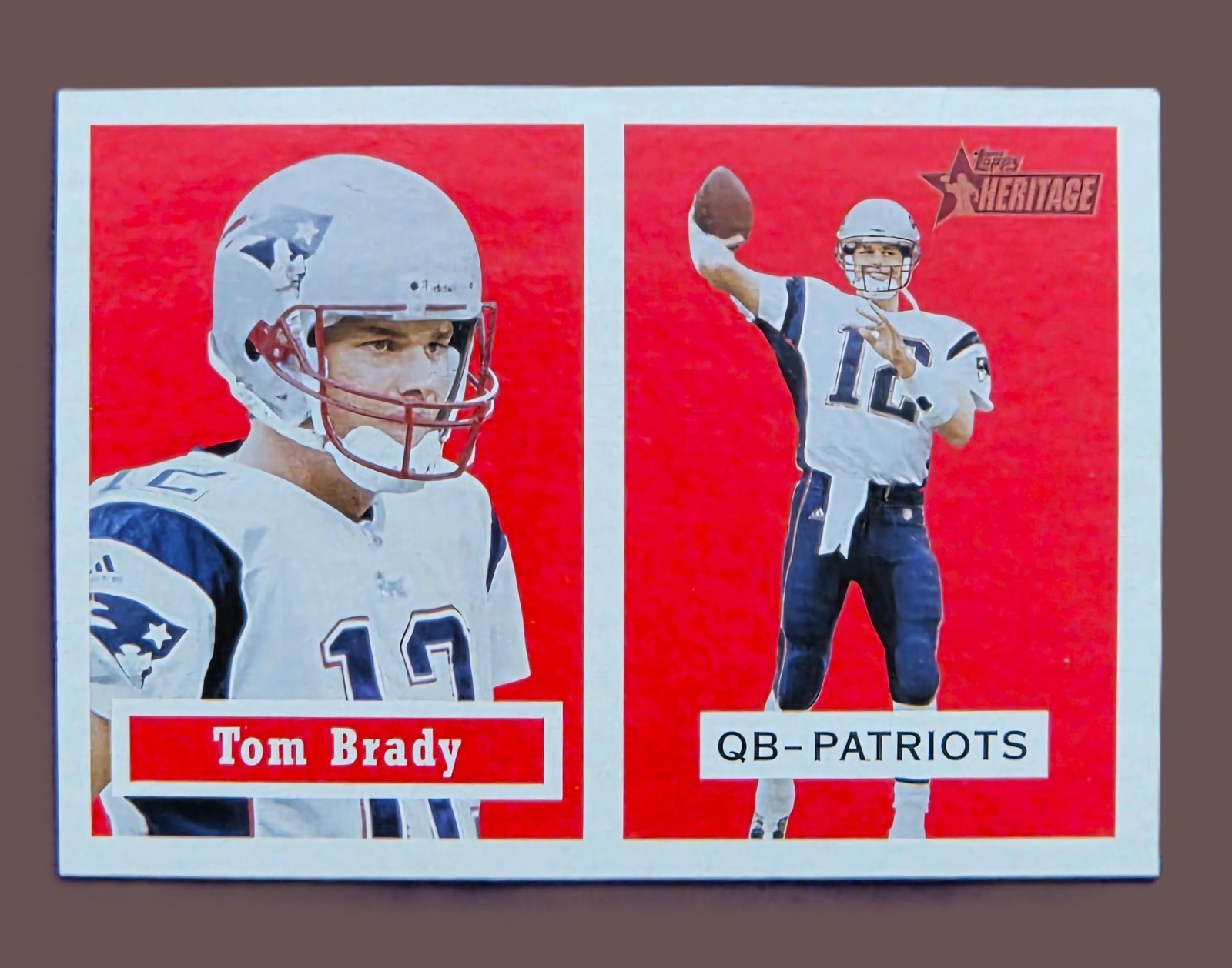 TOM BRADY 2002 Topps Heritage football card BLACK BACK New England Patriots GOAT