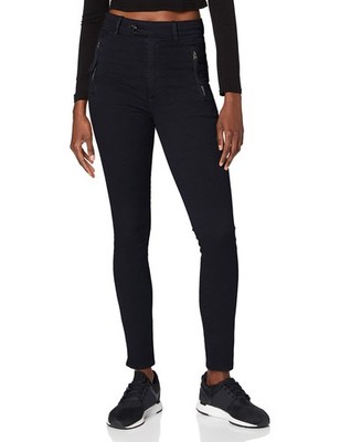 G-STAR Damen Hose Weld High Slim Chinohose Pants Schwarz W26 L30