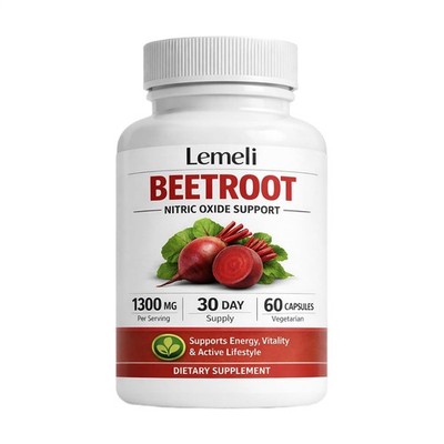 Lemeli Beetroot Capsules 1300mg, Lemeli Beet Root Extract Supplement 60 Capsules