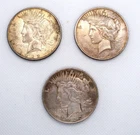 1922 Silver Peace Dollars set of 3