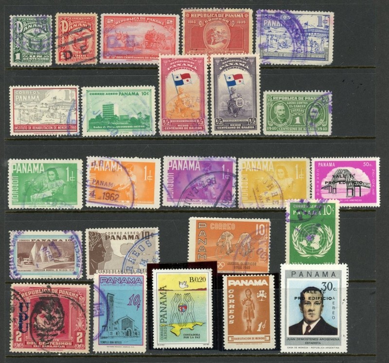 PANAMA  old mix / 26-6-2m / used and mint