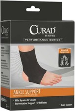 Curad Ankle Support Neoprene Pull-Over w/Open Heel Large