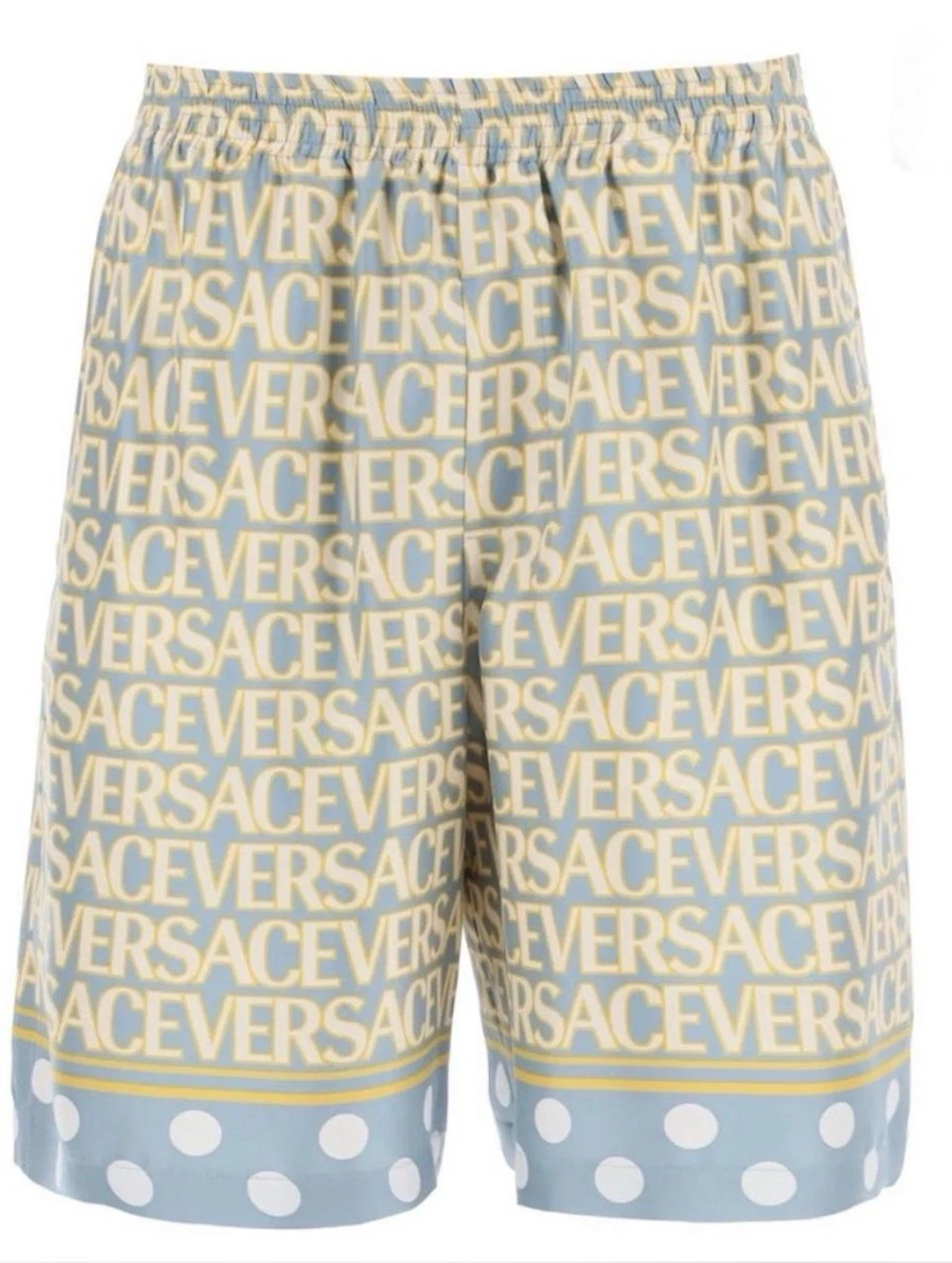 Versace — NWT VERSACE SILK MEN'S SHORTS WITH VERSACE OVER PRINT SIZE (IT)48