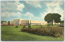 Vintage Collins Radio Co. Building Cedar Rapids Iowa Postcard 1953