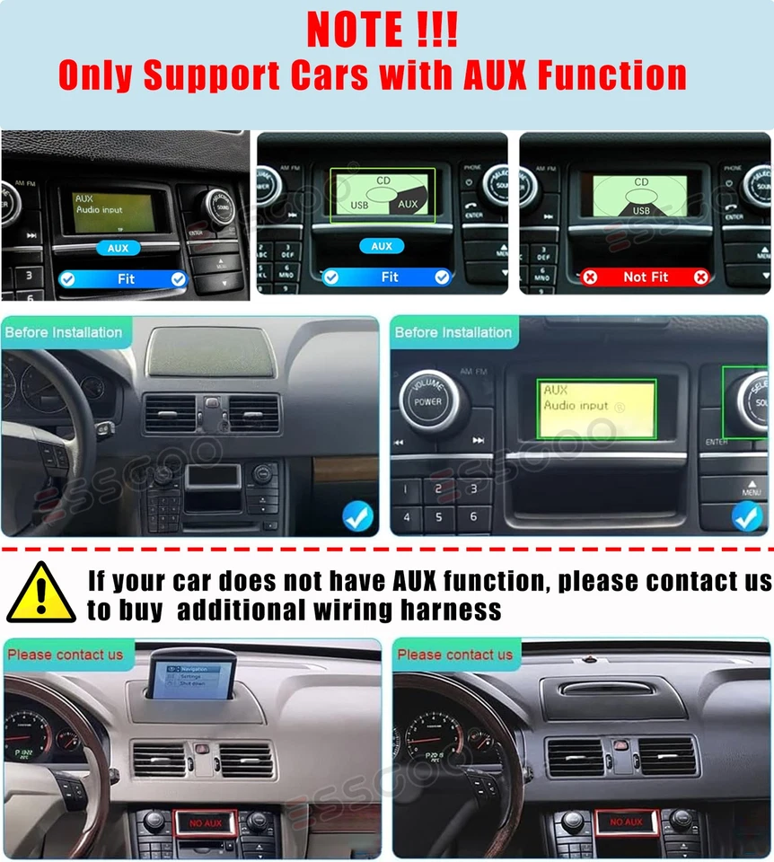 For Volvo XC90 2004-2014 Android 14 Car Stereo Radio GPS NAVI SWC FM CarPaly 64G - Image 2 of 4