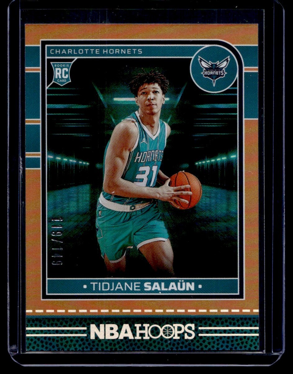 2024-25 Hoops Orange Tidjane Salaun RC 119/149 Charlotte Hornets #236