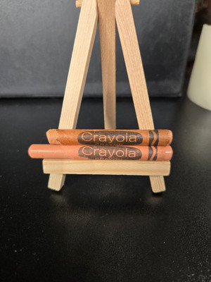 2 Crayola Crayon - Peach - Binney & Smith Retired Color Vintage