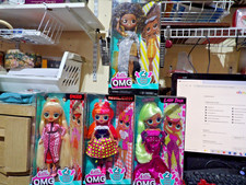 Lot of 4 LOL SURPRISE O.M.G. DOLLS, LADY DIVA, ROYAL BEE, SWAG & NEONLICIOUS