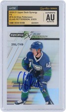 Elias Pettersson Canucks Signed 2020-21 Upper Deck #FX-24 #/749 CGC 10 Card
