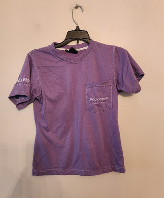 Doux bisou madeline Renee purple pocket t shirt size xs