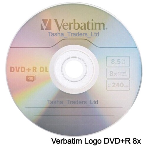 2 x Verbatim Logo Dual Double Layer DVD+R DL 8x Disc 8.5GB 240M in DVD Case New - Afbeelding 20 van 20