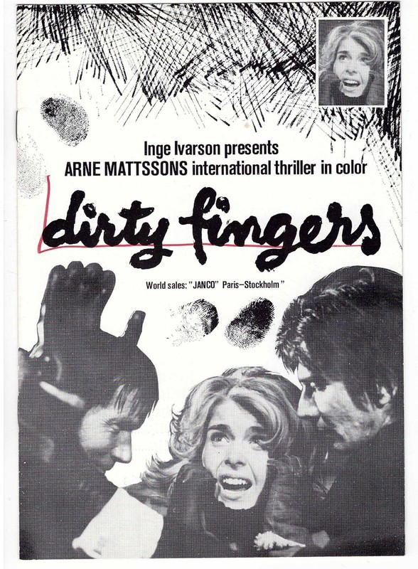 Dirty Fingers 1972 Movie Program Arne Mattssons Janco Film Peder Kinberg