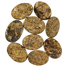 9 Pcs Natural Brown Bronzite Druzy Cut Lot 32-36mm Loose Untreated Gemstones