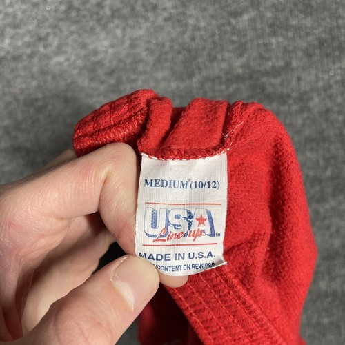 VINTAGE 90s NFL New England Patriots Sweat Shorts Red 1993 USA Line Up Size M - Picture 8 of 12