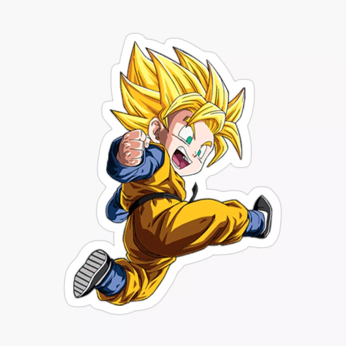 Chibi Goku Dragon Ball Z Cartoon Car Bumper Sticker Decal- 3'' or 5