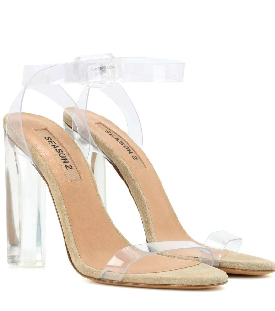 YEEZY TEMPORADA 2 LUCITE KIM KARDASHIAN KANYE WEST Sandalia Plexi 35.5 5.5  Foto 3 de 4