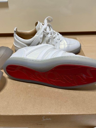 Christian Louboutin Sneakers Uomo Taglio Basso Borchie EU40.5 US7.5 Giappone F/S USATE - Foto 22 di 24