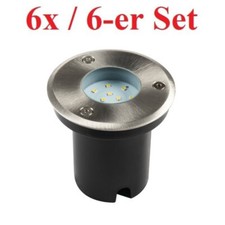 Set Of 6 LED Ground level spotlight GORDO 1W SMD Recessed floor ligths round