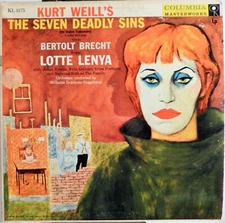7 DEADLY SINS (1957 KURT WEILL) STUDIO CAST LP LOTTE LENYA, JULIUS KATONA