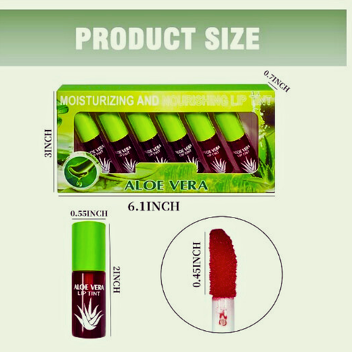 6 pcs of Long-Lasting Waterproof & Moisturizing Natural Aloe Lipstick Lip Tint - Picture 12 of 14