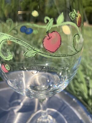 Sango Sangria Wine Glasses, Water Goblet, Sue Zipkin Barware