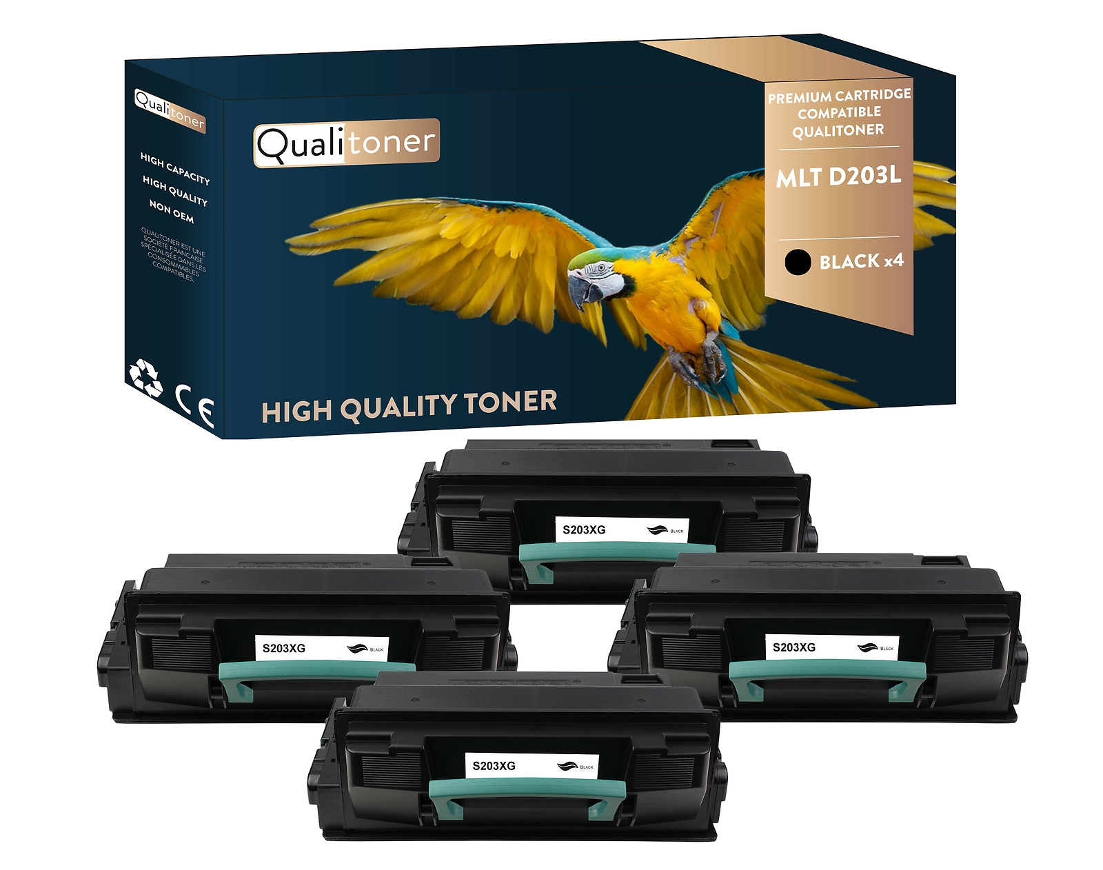 Toner MLT-D203L Noir Compatible Samsung ProXpress - Pack 4 Cartouches