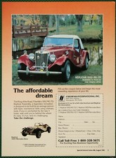 Fiberfab 1952 Mg-td Front Or Rear Engine Replicar Assembly Vintage Print Ad 1985 Fiberfab 1952 Mg-td Front Or Rear Engine Replicar Assembly Vintage Print Ad 1985