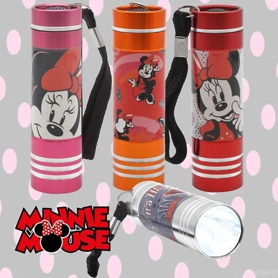 KIDS LICENSING Minnie Mouse Taschenlampen Mini Taschenlampen, Kinder Nachtlicht 9 LED hell Taschenlampe 8,7 cm