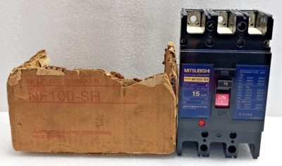 MITSUBISHI NF100-SH 3-POLE NO-FUSE CIRCUIT BREAKER 15A 660V NEW FAST SHIPPING