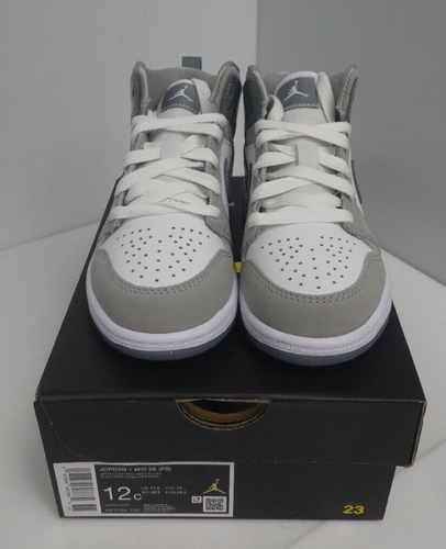 Little Kid's Jordan 1 Mid SE Shoes HF3194-100 Size 12c - Picture 2 of 6