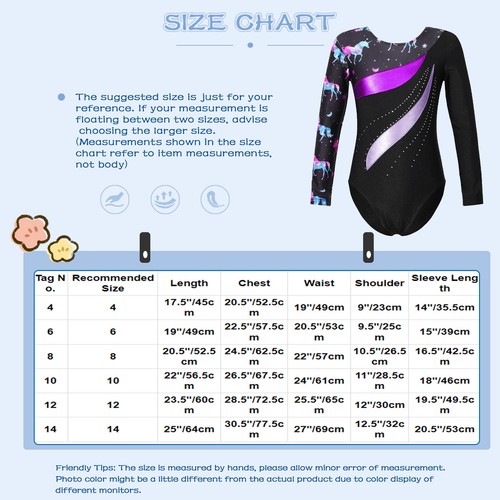 Kids Girls Rompers Shiny Bodysuit Ballet Unitard Tumbling Jumpsuit One Piece - Picture 46 of 76