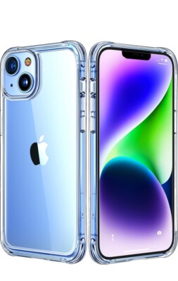 Mkeke-iPhone 14 Case & iPhone 13 Case Clear, New Design [Anti-Yellowing] 3 Pack