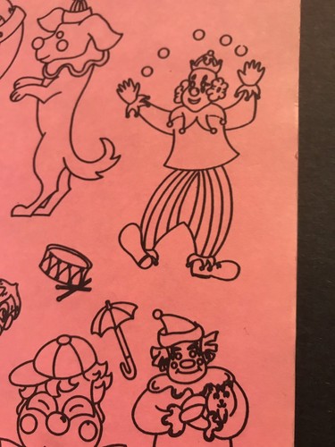 Aunt Martha's Clown Iron-On Transfer Patterns Booklet #350 21 Patterns - Picture 4 of 12