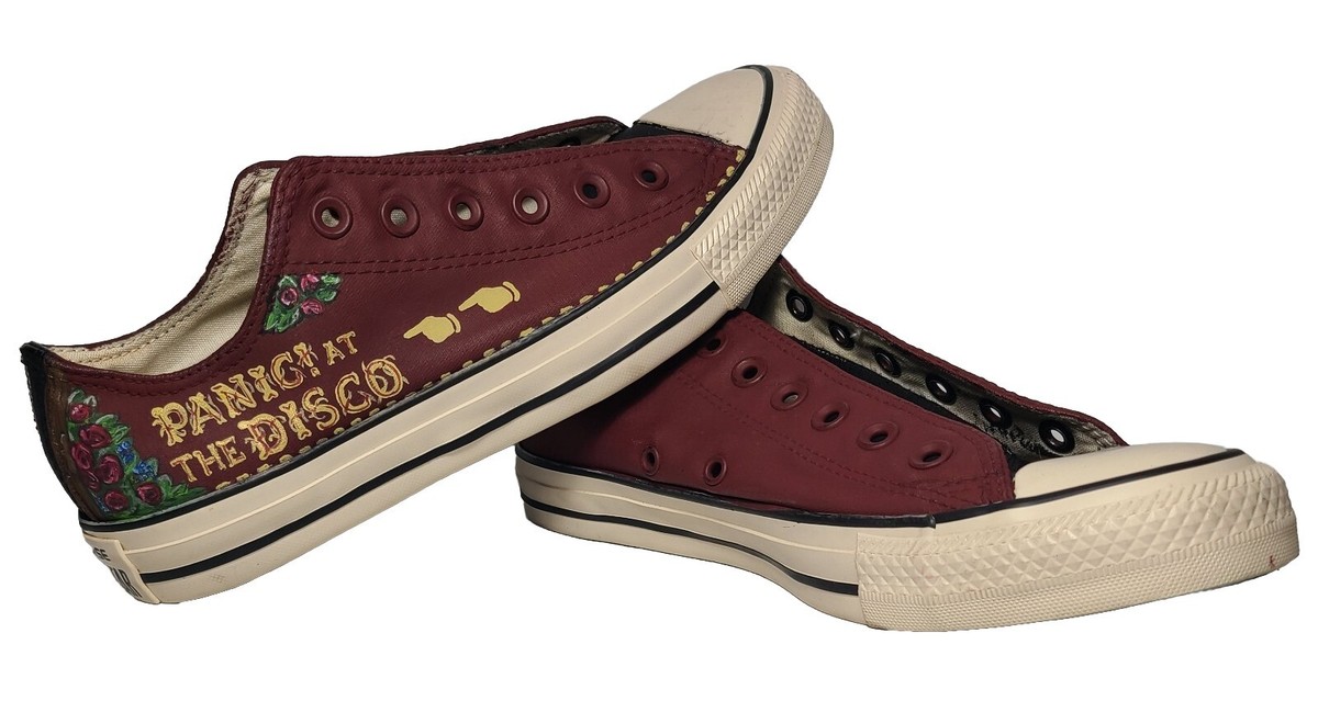 Converse All Star Panic! at the Disco Punk Maroon Women's Shoes Size 8 ~  Used | eBay