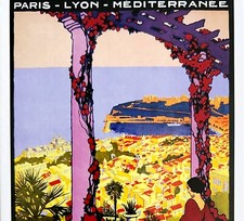 Monaco Monte Carlo Postcard Unused Unposted France Vintage Poster Reprint E59