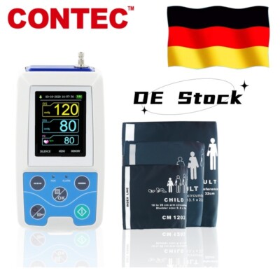 CONTEC 24-Stunden-Handblutdruckmessgerät ABPM50 + 3 Manschetten NIBP